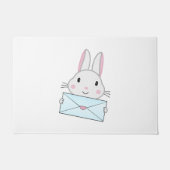 Kute en mooie Bunny holding Love Letter Deurmat (Voorkant)