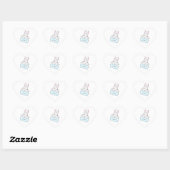 Kute en mooie Bunny holding Love Letter Hart Sticker (Vel)