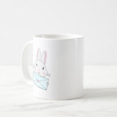Kute en mooie Bunny holding Love Letter Koffiemok (Voorkant links)