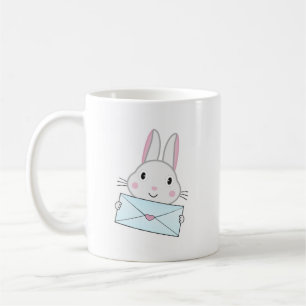 Kute en mooie Bunny holding Love Letter Koffiemok