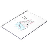 Kute en mooie Bunny holding Love Letter Notitieboek (Linkerzijde)