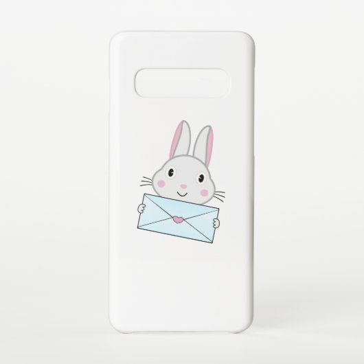 Kute en mooie Bunny holding Love Letter Samsung Galaxy Hoesje (Achterkant)