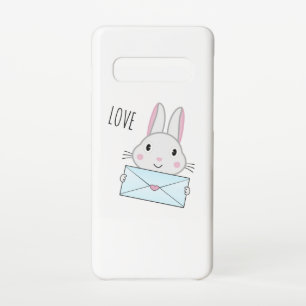 Kute en mooie Bunny holding Love Letter Samsung Galaxy S10 Hoesje