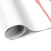 Kute en mooie roze flamingo mexican vogel met cadeaupapier (Rol Hoek)