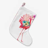Kute en mooie roze flamingo mexican vogel met kleine kerstsok (Voorkant (Hangend))