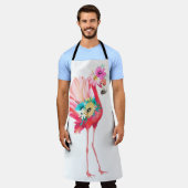 Kute en mooie roze flamingo mexican vogel met schort (Gedragen)