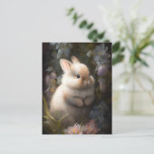 Kute en schattige bunny briefkaart (Staand voorkant)
