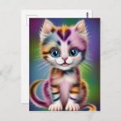 Kute en Schattige glimlachte tapkeuken Briefkaart (Voorkant / Achterkant)