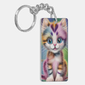 Kute en Schattige glimlachte tapkeuken Sleutelhanger (Voorkant Links)