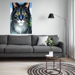 Kute en schattige kat   AI Art Poster
