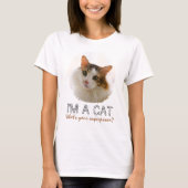 Kute en Schattige kat portret T-shirt (Voorkant)