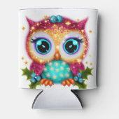 Kute en Schattige Kawaii Baby Owl Blikjeskoeler (Voorkant)