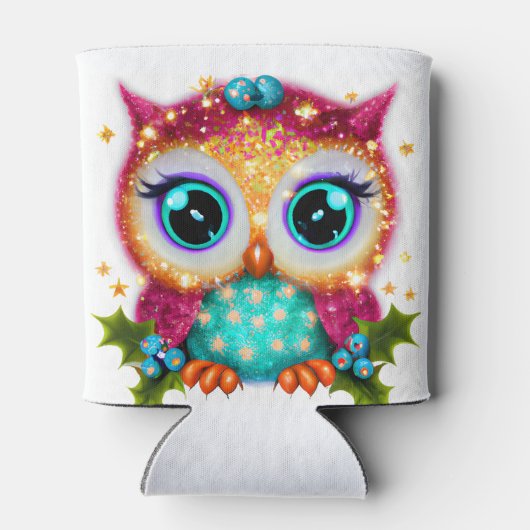 Kute en Schattige Kawaii Baby Owl Blikjeskoeler (Achterkant)