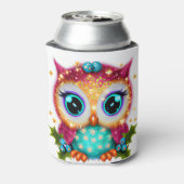 Kute en Schattige Kawaii Baby Owl Blikjeskoeler (Blikje Achterkant)