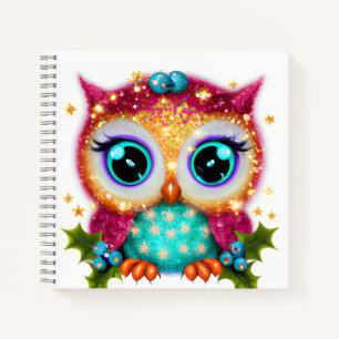 Kute en Schattige Kawaii Baby Owl Notitieboek