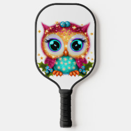 Kute en Schattige Kawaii Baby Owl Pickleball Paddle
