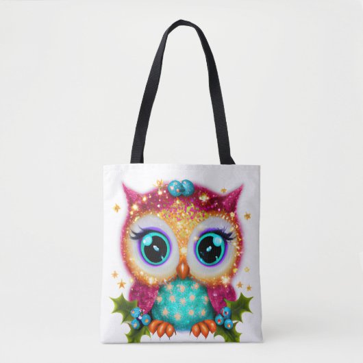 Kute en Schattige Kawaii Baby Owl Tote Bag (Voorkant)