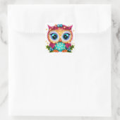 Kute en Schattige Kawaii Baby Owl Vierkante Sticker (Tas)