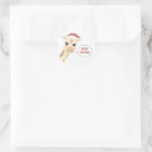 Kute en Schattige kerstkerst voor kerstmis Ronde Sticker (Tas)