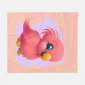 Kute en Schattige roze Baby Parrot Fleece Deken (Voorkant (Horizontaal))