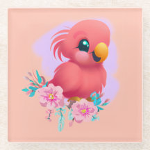 Kute en Schattige roze Baby Parrot