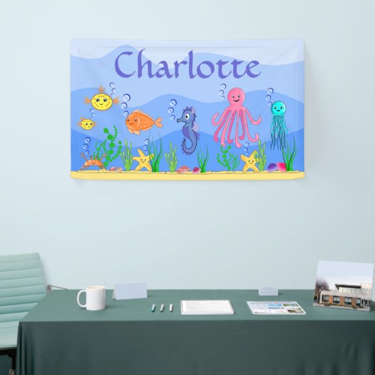 Kute en vun Zee Animals Banner (Beurs)