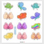Kute en Whimsical Butterflies Sticker (Vel)