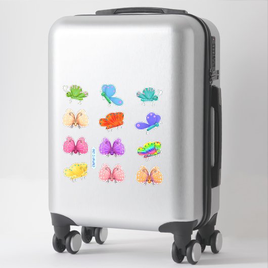 Kute en Whimsical Butterflies Sticker (Koffer)
