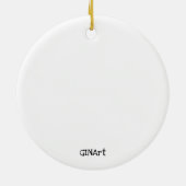 Kute en Whimsical Heart Doodle Keramisch Ornament (Achterkant)