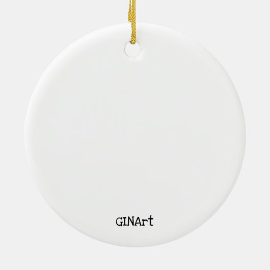 Kute en Whimsical Heart Doodle Keramisch Ornament (Achterkant)