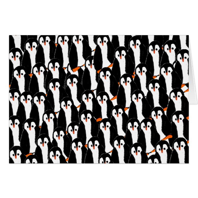 Kute en Whimsical Piles of Penguins (Voorkant Horizontaal)