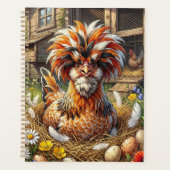 Kute en Whimsical Poolse Kippenren Planner (Voorkant)