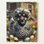 Kute en Whimsical Poolse Kippenren Planner (Achterkant)