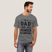 Kute Engineer Pap Mannen Vaderdag Mechanical Engi T-shirt (Voorkant volledig)