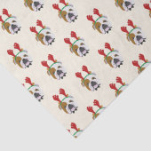 Kute English Bulldog met rendierlijk Pet - Kerstmi Tissuepapier (Detail)