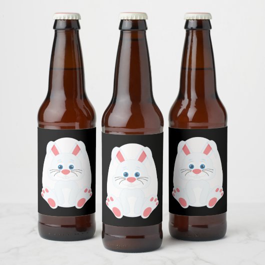 Kute esembunny en eicel bier etiket (Flessen)