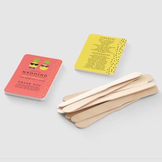 Kute exotische tropische zomersweddenschap handwaaier (Niet-gemonteerd)