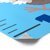 Kute extincted animals cartoon growth chart poster (Hoek)