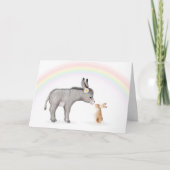 Kute ezel- en rampenkaart voor konijnen kaart (Voorkant)