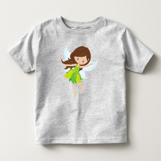Kute Fairy, bruine haar, magische melk, boerenhaar Kinder Shirts (Voorkant)