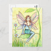 Kute Fairy Fantasy Art Briefkaart (Voorkant / Achterkant)