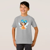 Kute Fairy, Magic Fairy, Brown Hair, Flowers T-shirt (Voorkant volledig)