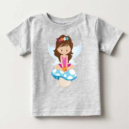 Kute Fairy, Magic Fairy, Brown Hair, paddenstoel (Voorkant)