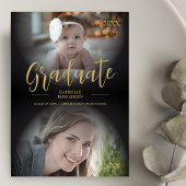 Kute Fancy dan en nu Trendy 2 Foto's Afstuderen Kaart