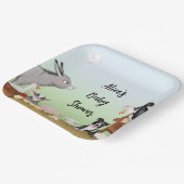 Kute farm animals baby shower square paper bord (Gebogen)