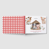 Kute farm Animals Barnyard Baby shower Gastenboek (Volledig)