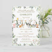 Kute farm Animals Barnyard Greenery 2e verjaardag Kaart (Staand voorkant)