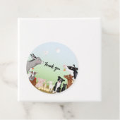Kute farm animals Bedankt dat je partij kiest voor Bedankjes Labels (In situ)