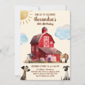 Kute farm animals Birthday Party Barnyard Bash Kaart (Voorkant)