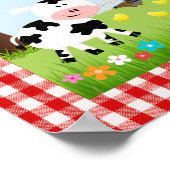 Kute farm Animals Birthday Party Poster (Hoek)